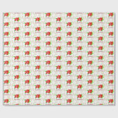 ポインセチアクリスマスラッピング紙 ラッピングペーパー (フラット)