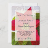 ポインセチアクリスマス結婚式招待状 招待状 (正面)