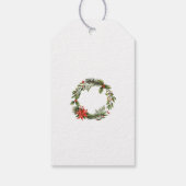 ポインセチアグリーンリークリスマスホリデーズリース ギフトタグ (裏面)