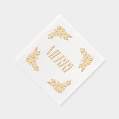 ポインセチアコーナーメリーデザイン 箔ナプキン (右)