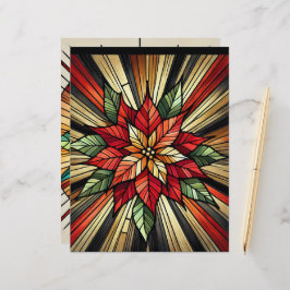 ポインセチアステンドグラスフェスティバルスクラップブック紙