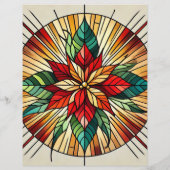 ポインセチアステンドグラスフェスティバルスクラップブック紙 (裏面)