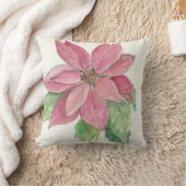 ポインセチアデザインオン装飾用クッション クッション (ブランケット)