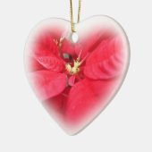 ポインセチアハートオーナメント セラミックオーナメント (左)