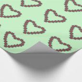 ポインセチアハートクリスマスラッピング紙 ラッピングペーパー (角)