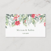 ポインセチアパイングリーンフォージレッドベリー座席表 プレイスカード (裏面)