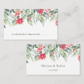 ポインセチアパイングリーンフォージレッドベリー座席表 プレイスカード (正面/裏面)