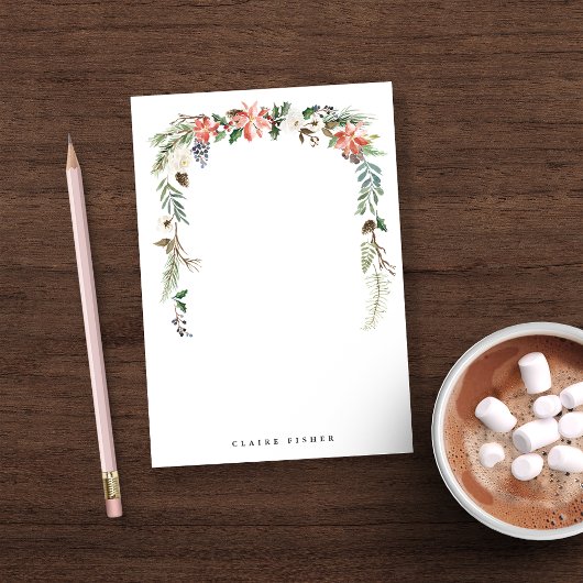 ポインセチアパーソナライズされたフレームクリスマス ポストイット