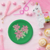 ポインセチアパーティープレート ペーパープレート (パーティー)