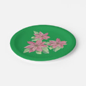 ポインセチアパーティープレート ペーパープレート (アングル)