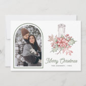 ポインセチアフェスティバルキャンドルアーチ写真クリスマス シーズンカード (正面)