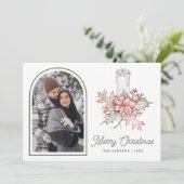 ポインセチアフェスティバルキャンドルアーチ写真クリスマス シーズンカード (スタンド正面)