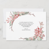 ポインセチアフェスティバルキャンドルアーチ写真クリスマス シーズンカード (裏面)