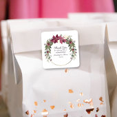 ポインセチアフローラお願い |緋色 スクエアシール