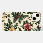 ポインセチアフローラクリスマスパターン(15) Case-Mate iPhoneケース (裏面 (横))