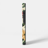 ポインセチアフローラクリスマスパターン(15) iPhoneケース (左側面)