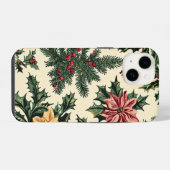 ポインセチアフローラクリスマスパターン(15) iPhoneケース (裏面横)