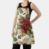 ポインセチアフローラクリスマスパターン(17) エプロン (インサイチュ)