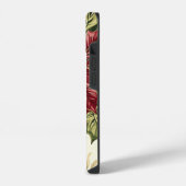 ポインセチアフローラクリスマスパターン(17) iPhoneケース (左側面)