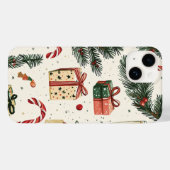 ポインセチアフローラクリスマスパターン(1) Case-Mate iPhoneケース (裏面 (横))