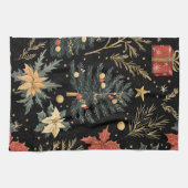 ポインセチアフローラクリスマスパターン(21) キッチンタオル (横)