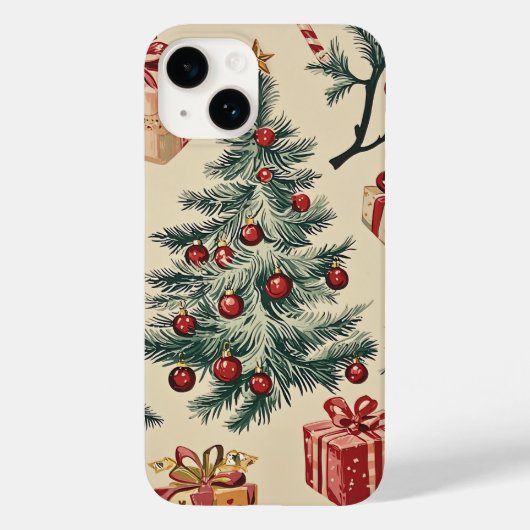 ポインセチアフローラクリスマスパターン(2) Case-Mate iPhoneケース (裏面)