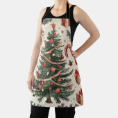 ポインセチアフローラクリスマスパターン(4) エプロン (インサイチュ)