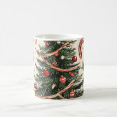 ポインセチアフローラクリスマスパターン(4) コーヒーマグカップ (中央)