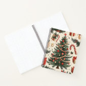 ポインセチアフローラクリスマスパターン(4) ノートブック (内部)