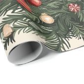 ポインセチアフローラクリスマスパターン(4) ラッピングペーパー (ロールコーナー)