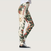 ポインセチアフローラクリスマスパターン(4) レギンス (右)