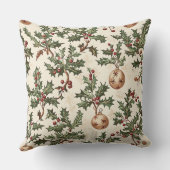 ポインセチアフローラクリスマスパターン(6) クッション (裏面)