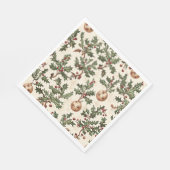 ポインセチアフローラクリスマスパターン(6) スタンダードランチョンナプキン (角)