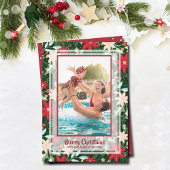 ポインセチアフローラクリスマスフォト シーズンカード