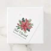 ポインセチアフローラクリスマス結婚たった今結婚しました フェイバータグ (インサイチュ)