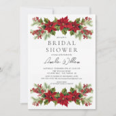 ポインセチアフローラブライダルシャワー 招待状 (正面)