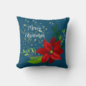 ポインセチアフローラブーケ クッション (正面)