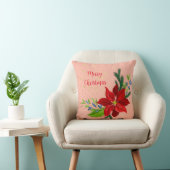 ポインセチアフローラブーケ クッション (椅子)