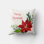 ポインセチアフローラブーケ クッション (裏面)