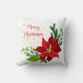 ポインセチアフローラブーケ クッション (正面)