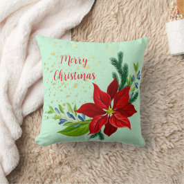 ポインセチアフローラブーケ クッション