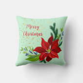 ポインセチアフローラブーケ クッション (裏面)