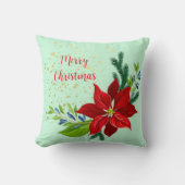ポインセチアフローラブーケ クッション (正面)