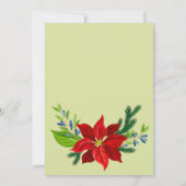 ポインセチアフローラブーケ，ヴィンテージウェディング 招待状 (裏面)