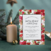 ポインセチアフローラホリデーカクテルパーティー 招待状