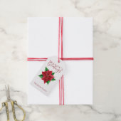 ポインセチアフローラホリデーギフトラベル ギフトタグ (より糸付き)