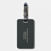 ポインセチアフローラモノグラムラゲージタグ ラゲッジタグ (裏面縦)