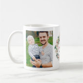 ポインセチアフローラリースメリークリスマス2写真 コーヒーマグカップ (左)