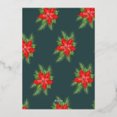 ポインセチアフローラ写真 |メリークリスマス 箔シーズンカード (裏面)