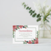 ポインセチアフローラ結婚クリスマスの宿泊 エンクロージャーカード (スタンド正面)